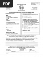 TxSOS Form Signed by Voter Integrity Election Commission
