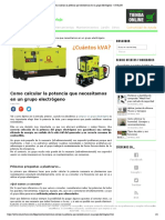 Como calcular la potencia que necesitamos en un grupo electrógeno - CT BLOG