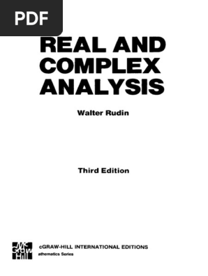 Real and Complex Analysis by Walter Rudin PDF | PDF