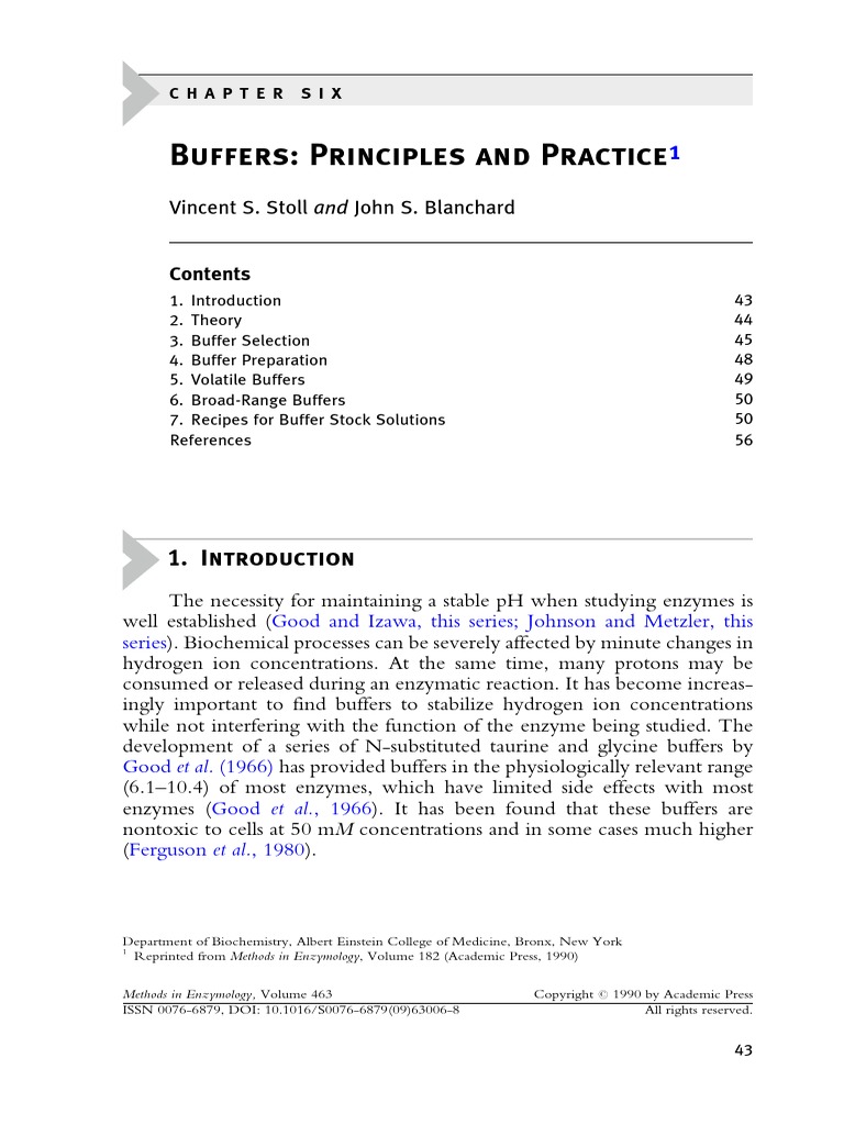 Buffer recipes.pdf Buffer Solution Ph