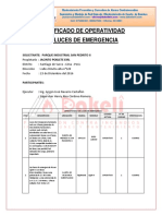 Certificado de Operatividad de Luces de Emergencia