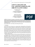 Pullout Capacity of Horizontal and Inclined Plate Anchors in Clayey Soils