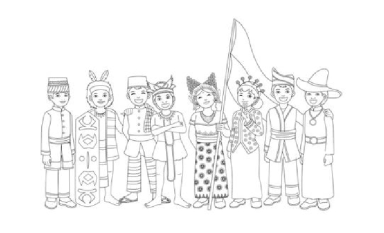 Gambar Mewarnai Bhineka Tunggal Ika | PDF