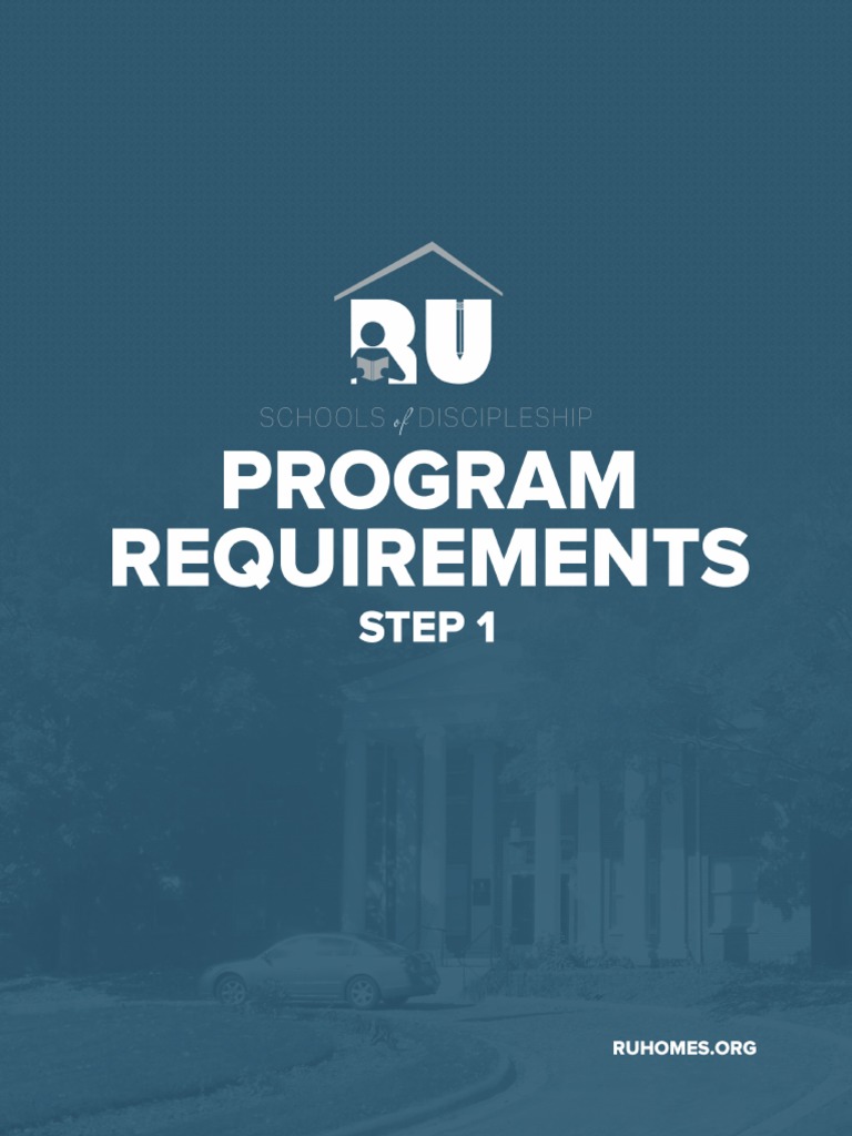 RU Program Requirements PDF Clothing Disciple (Christianity)