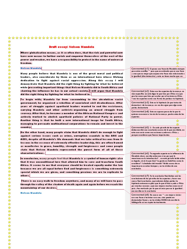 Essay of nelson mandela image