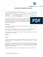 Modelo de Contrato de Prestación de Servicios