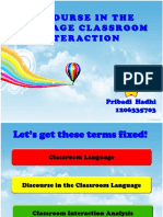 Discourse in The Language Classroom Interaction