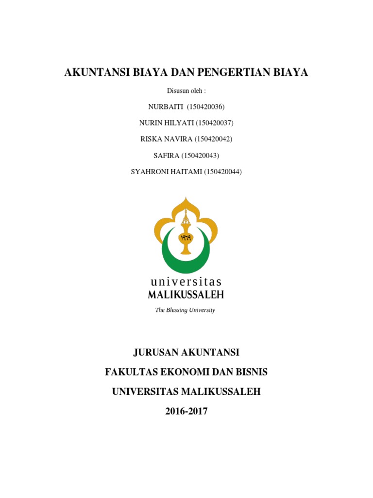Makalah Akuntansi Biaya Dan Pengertian Biaya Contoh Makalah