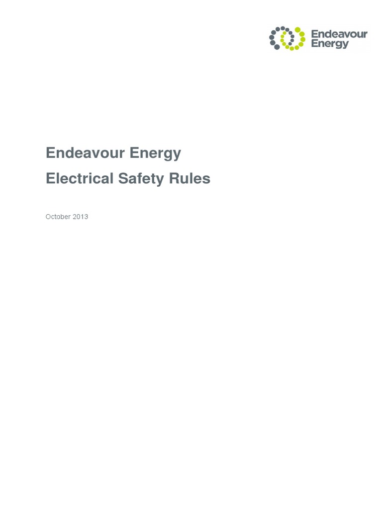 Endeavour Energy Electrical Safety Rules | PDF | High Voltage ...