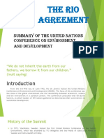 Report On The Rio Agreement