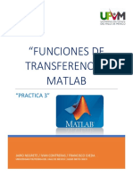 Funciones de transferencia MATLAB