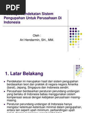 Pendekatan Sistem Pengupahan Pdf