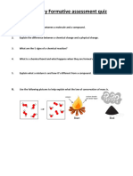 Chemistry Formative Assessment Quiz