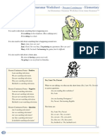 Anna Grammar Worksheet - Elementary: Present Continuous