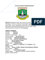 Profil Budaya Dan Adat Istiadat Provinsi Banten