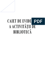 Caiet de Evidenta A Activitatii de Biblioteca PDF