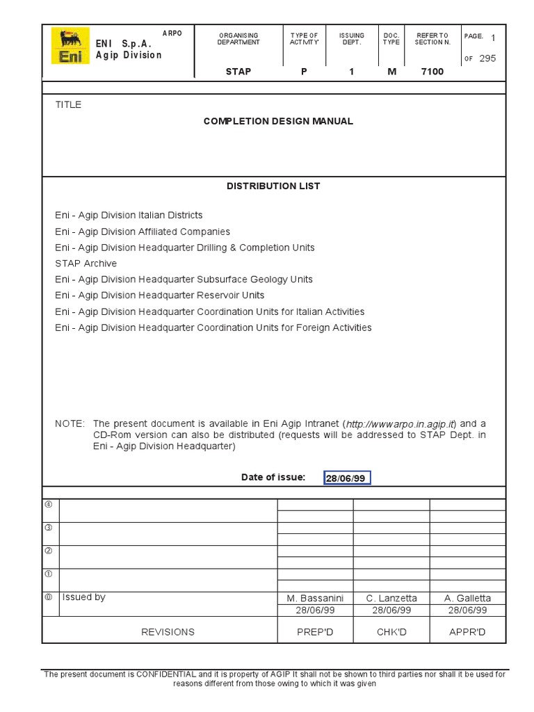 Completion Design Manual Overview | PDF | Casing (Borehole) | Petroleum ...