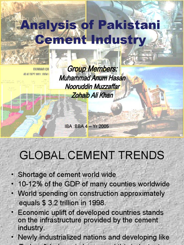 Analysis of Pakistan's Cement Industry Cement Economies