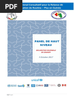 Déclaration Solennelle de Conakry- Forum Vaccination Conakry 4 & 5 Octobre