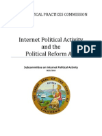 FPPC Internet Political Activity Subcommittee Report