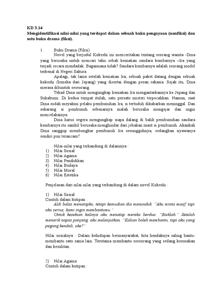 Contoh Fiksi Drama - Simak Gambar Berikut