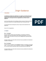 Certificate of Origin Guidance Notes: A. Original