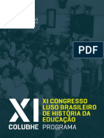 XI Congresso Luso Brasileiro de História Da Educação