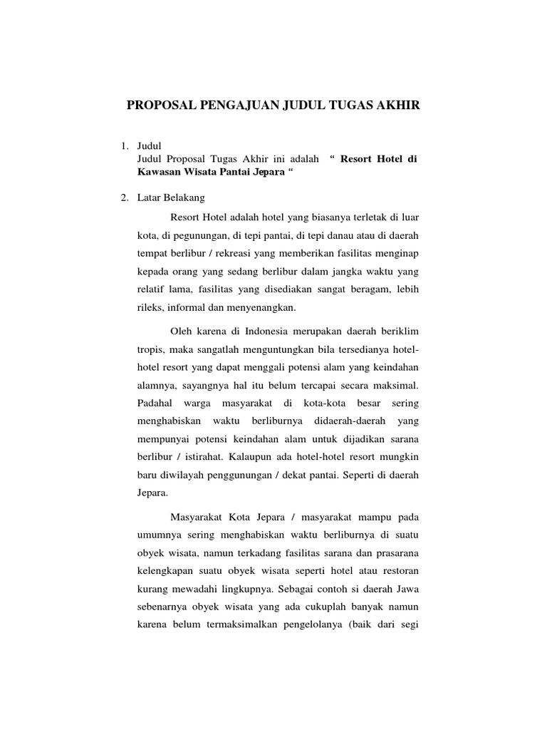 Proposal Pengajuan Judul Tugas Akhir