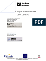 General English Pre Intermediate Syllabus PDF