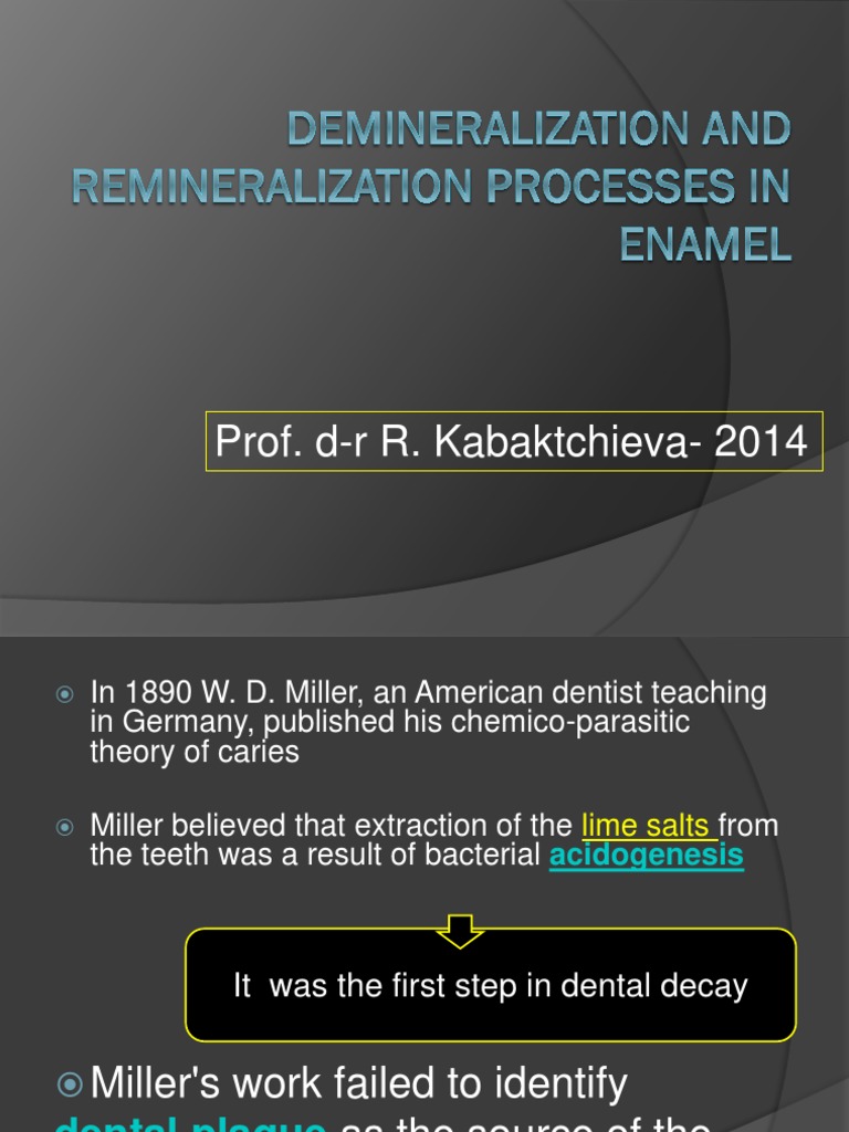 Demineralization and Remineralization of Teeth | PDF | Tooth Enamel ...