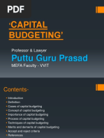 Capital Budgeting Gp1 by Professor & Lawyer   Puttu Guru Prasad