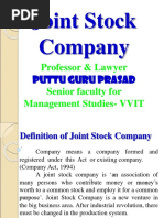 Joint Stock Company Gp1 by Professor & Lawyer Puttu Guru Prasad