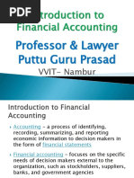 Introduction To Financial Accounting - Gp1 by Professor & Lawyer Puttu Guru Prasad