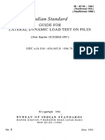 Indian Standard: Guide For Lateral Dynamic Load Test On Piles