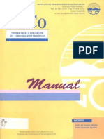 PECO Prueba para La Evaluacion Del Conocimiento Fonologico Manual PDF
