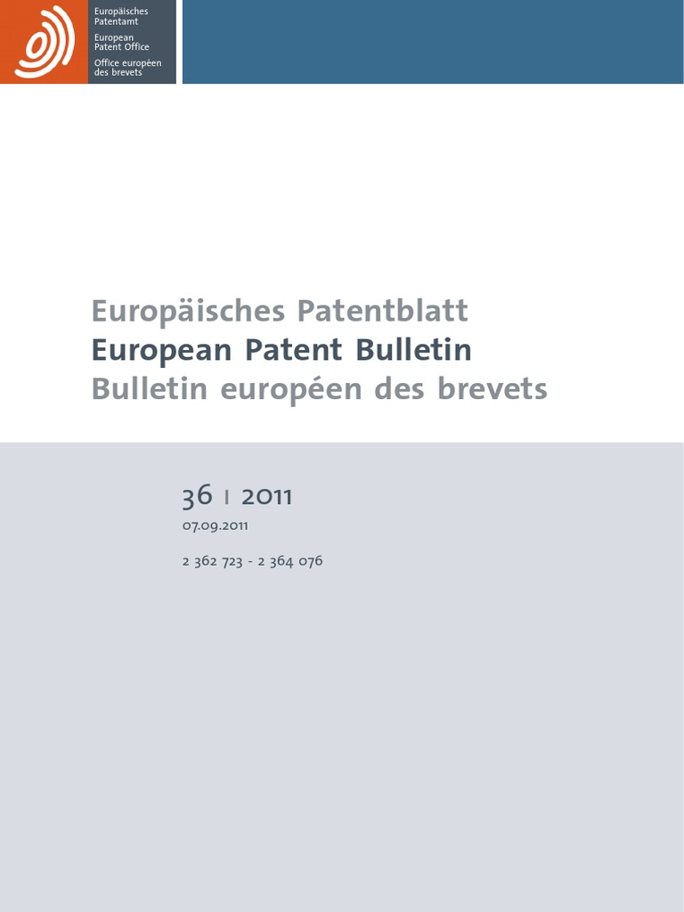 European Patent Bulletin 1136 Pdf