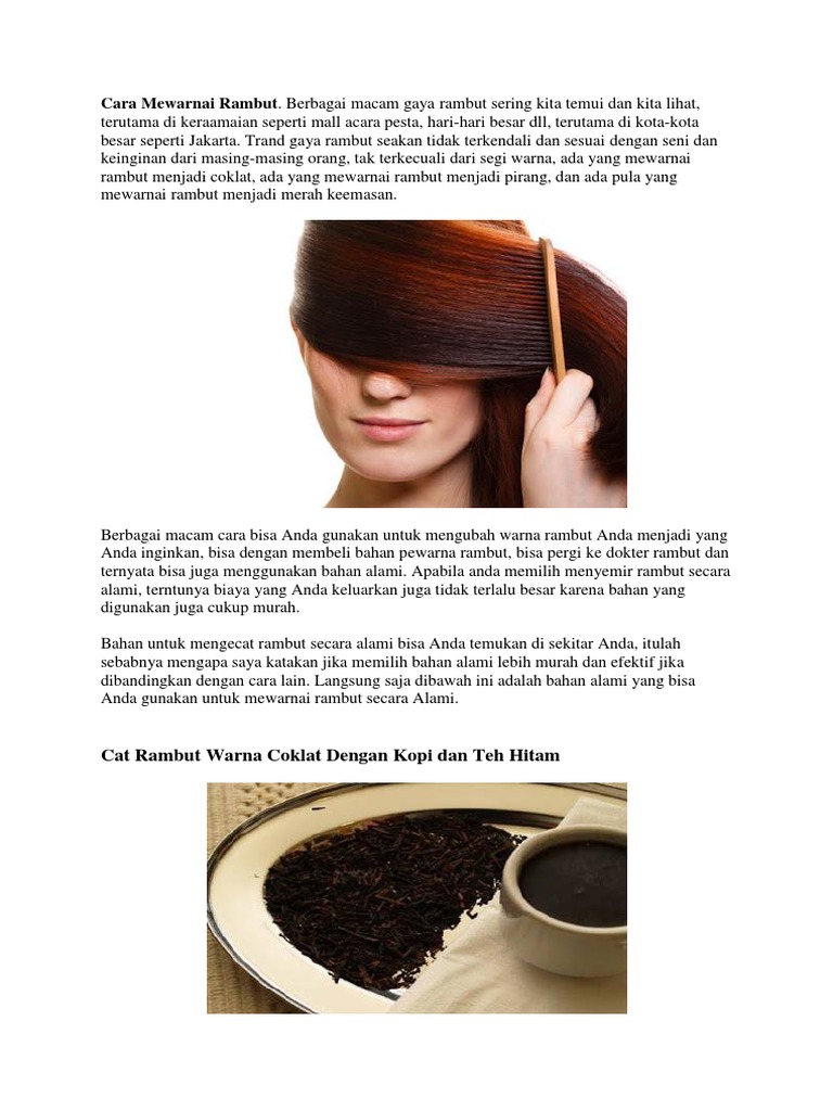 Cara Mewarnai Rambut