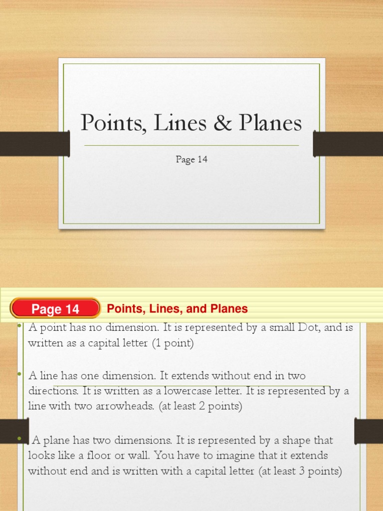 Understanding Points, Lines, and Planes | PDF | Line (Geometry) | Plane ...