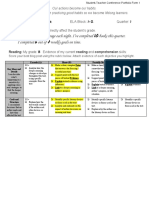 sample student-teacher conference portfolio form