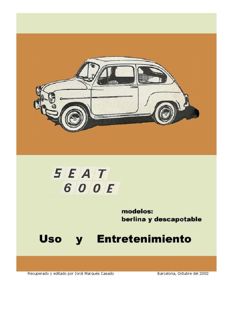 Fiat 600 | PDF | Embrague Acelerador