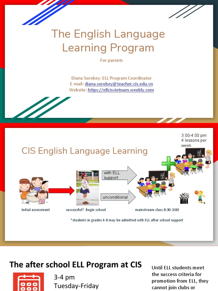 CIS After-School ELL Program Guide | PDF | English As A Second Or ...