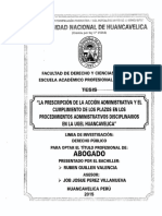 Prescripcion de La Accion Administrativa y Cumplimiento e Plaos en Ugel