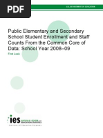 Student Enrollment 08 09