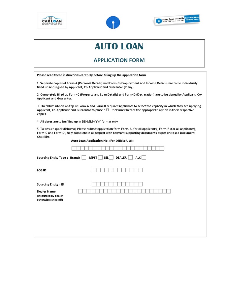 Auto Loan Application Instructions | PDF | Loans | Identity Document