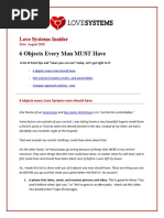 Download LSi 6 Objects Every Man MUST Have by Love Systems SN36087881 doc pdf