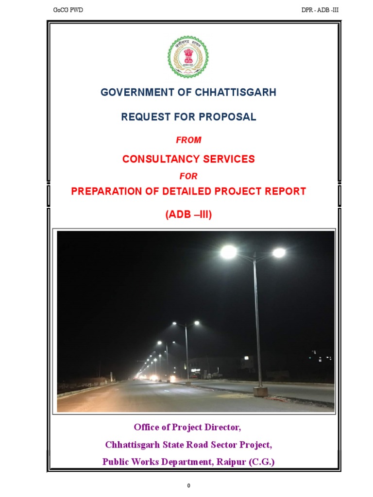 RFP for DPR Preparation in Chhattisgarh | PDF | Request For Proposal ...
