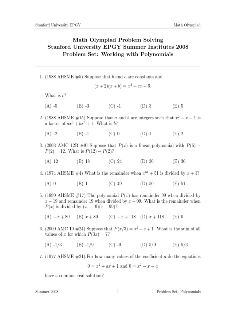 MAth Olympiad QP PDF | PDF | Teaching Methods & Materials | Science ...