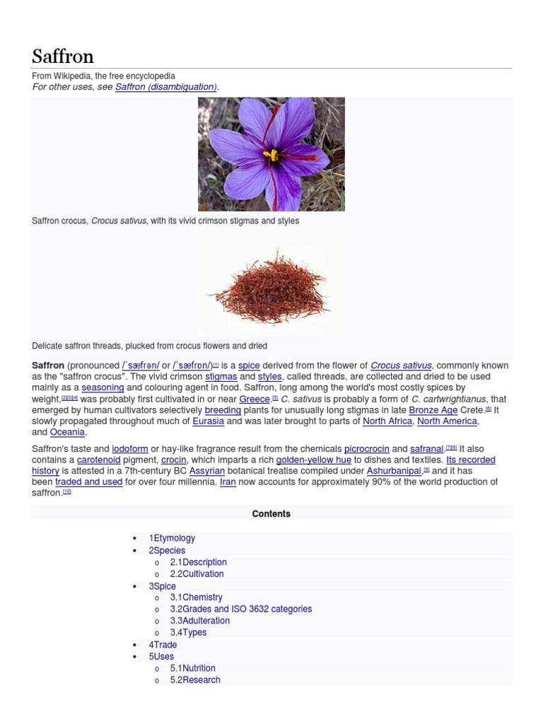 Saffron Plants Nature