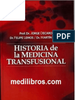 Historia Medicina Transfusional