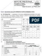 TEVTA - Bench Marking of Posts